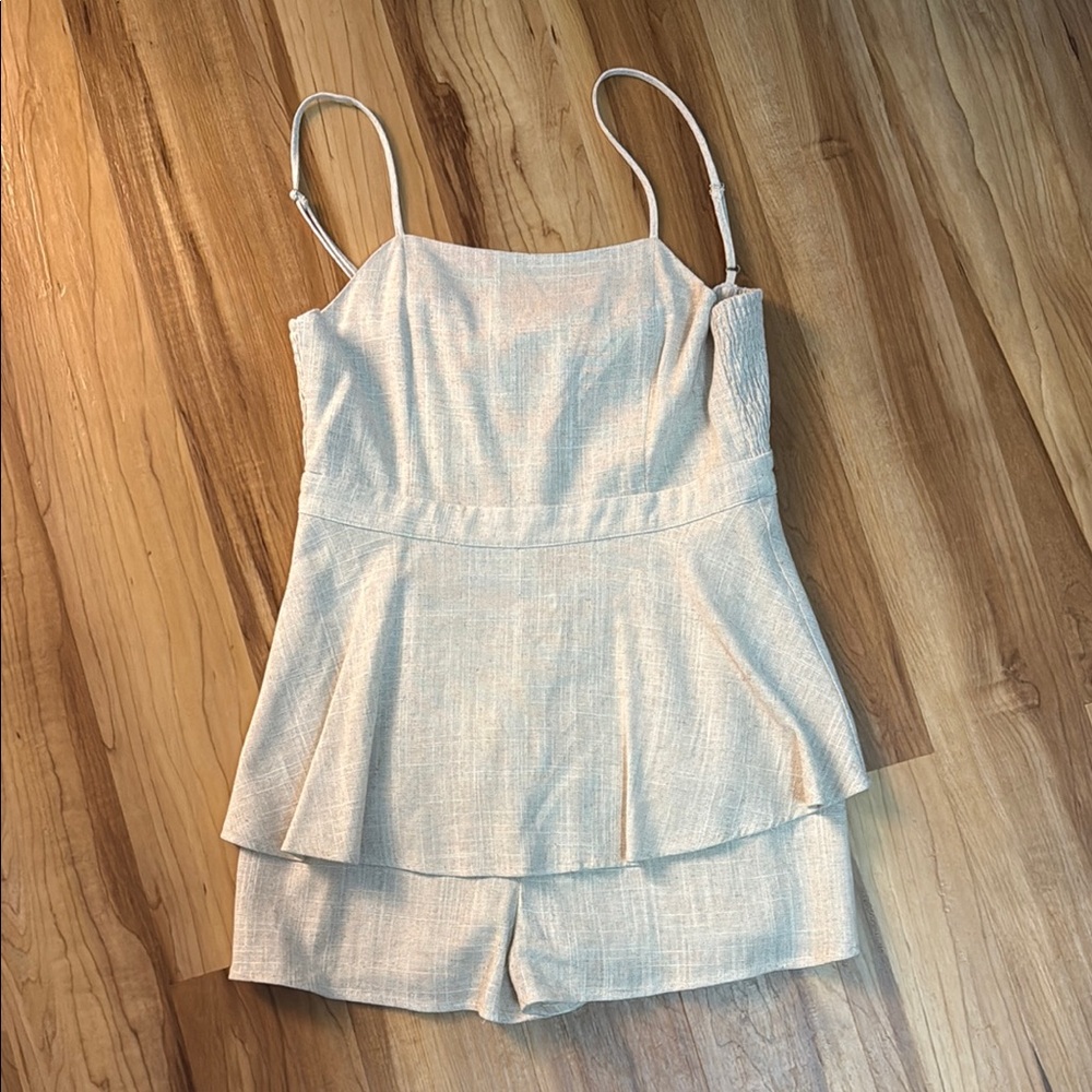 Altar'd State Cream Jumpsuit